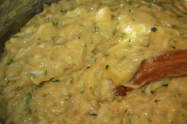 After mixing in the dry ingredients and shredded coconut